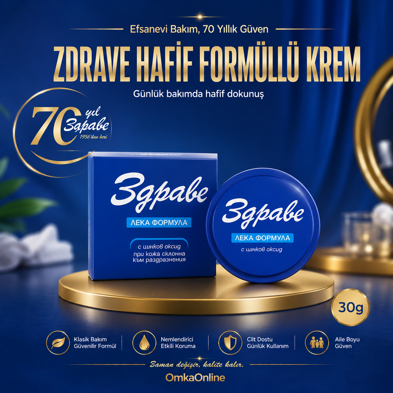 Zdrave Hafif Formüllü Krem 40 g | Hafif Yapılı Günlük Nemlendirici Cilt Bakım Kremi SPF20